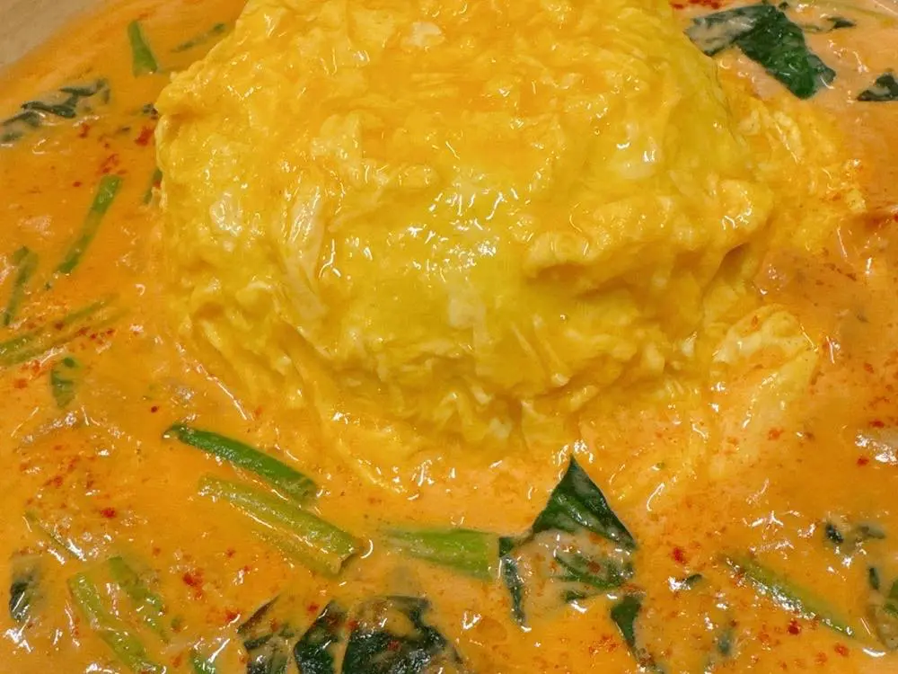 法蓮草とツナのオムライス